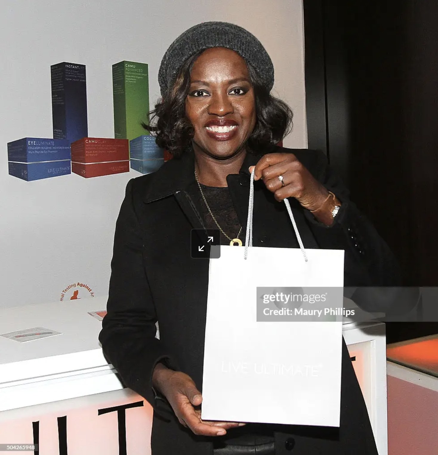 Viola Davis at the Live Ultimate gifting-suite activation; Getty Images photograph by Maury Phillips
